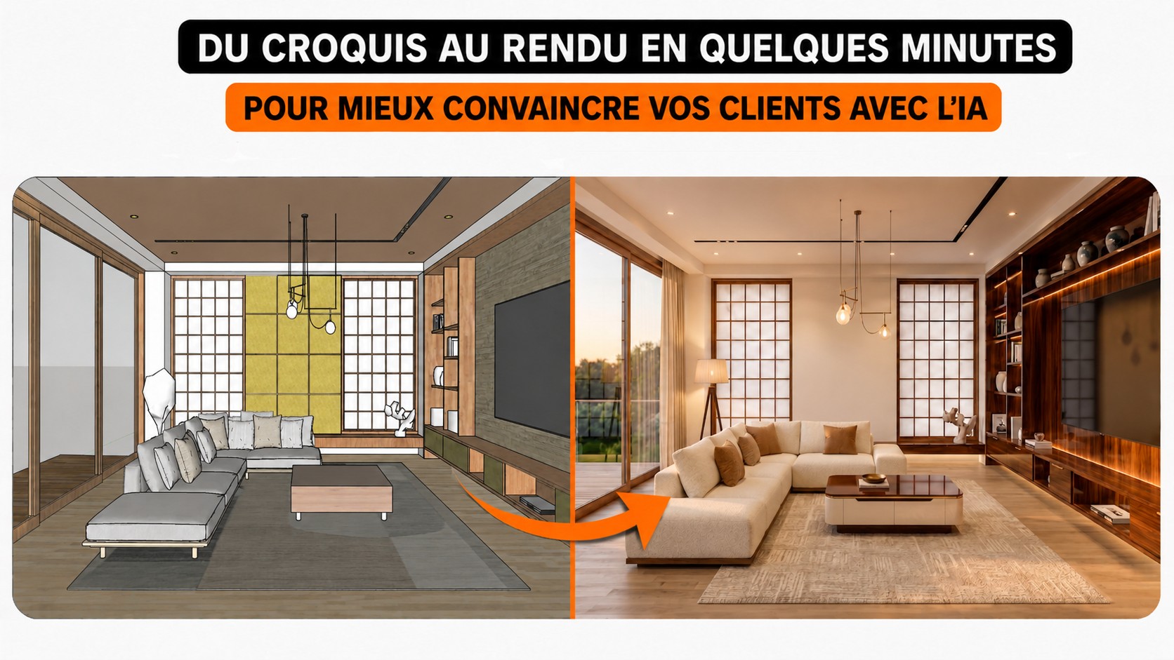En 2 min, crée tes rendus intérieurs 3D réalistes avec l’IA