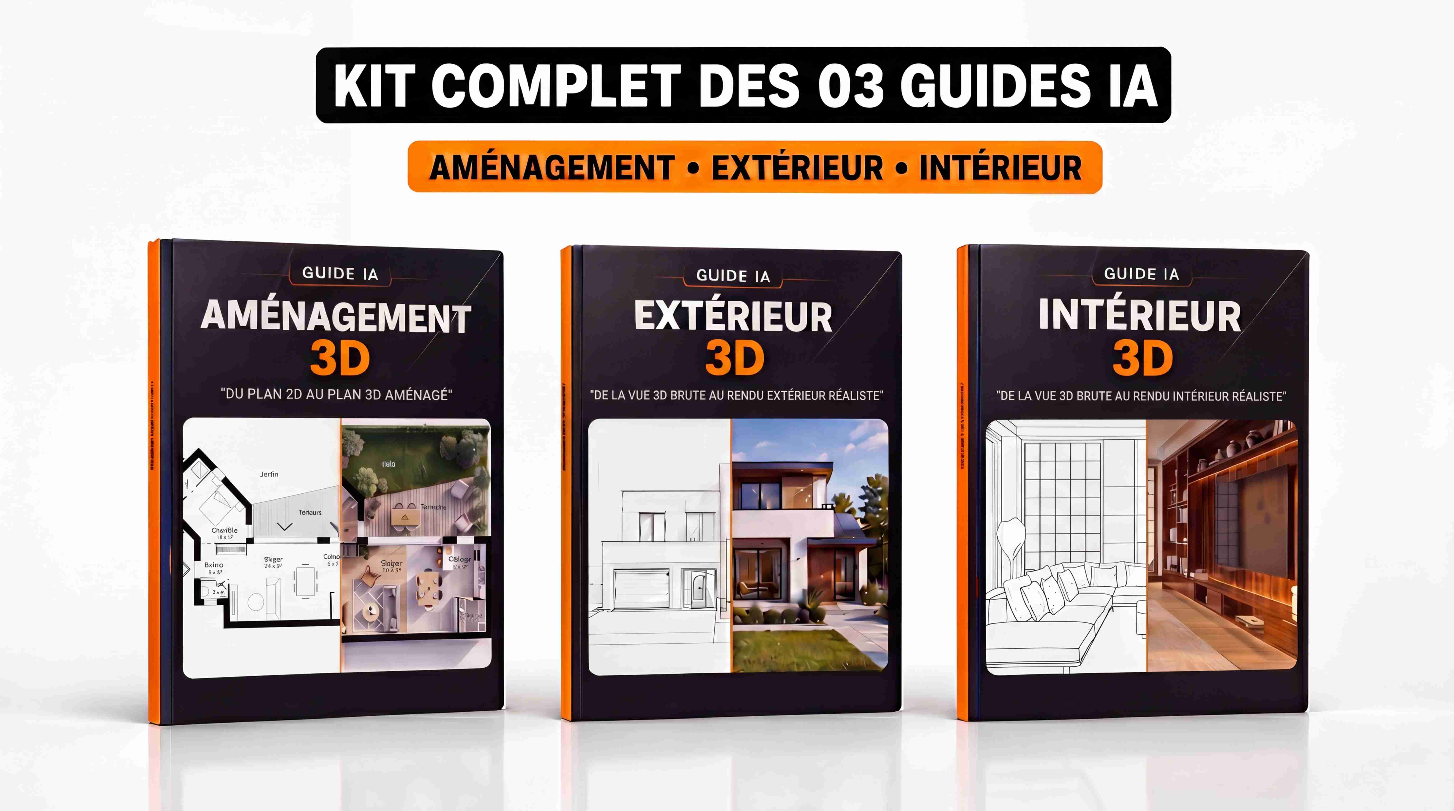 📚 Kit des 03 guides prompts IA pour l’architecture 3D – Collection 2026
